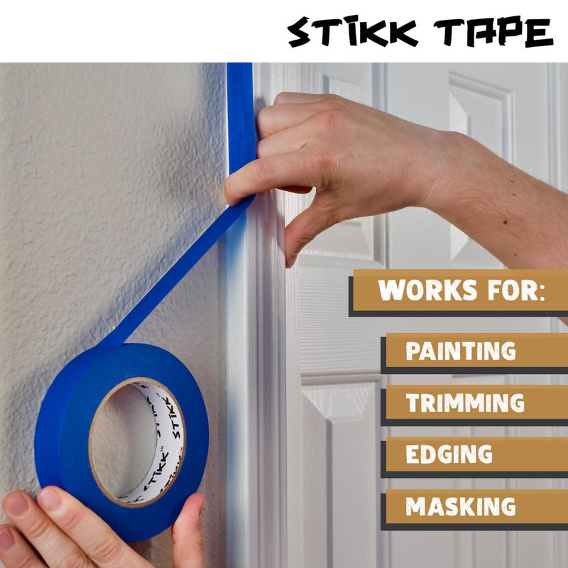 STIKK Painters Tape - 1pk Brown Painter Tape - 2 inch x 60 Yards - Paint Tape for Painting, Edges, Trim, Ceilings - Masking Tape for DIY Paint Projects - Residue-Free Painting Tape - Image 5
